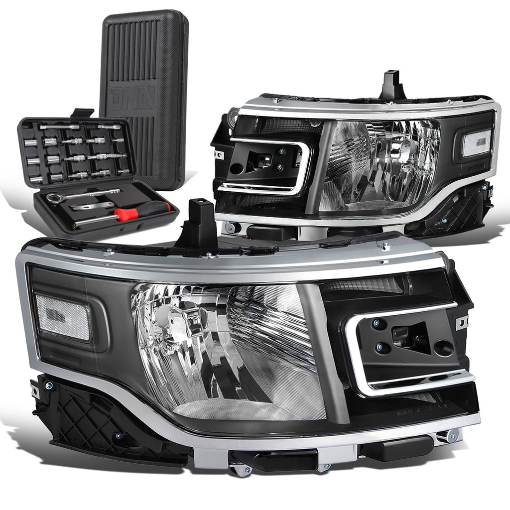 OE Style Black Housing Clear Corner Headlight for Ford Flex (2013–2019)