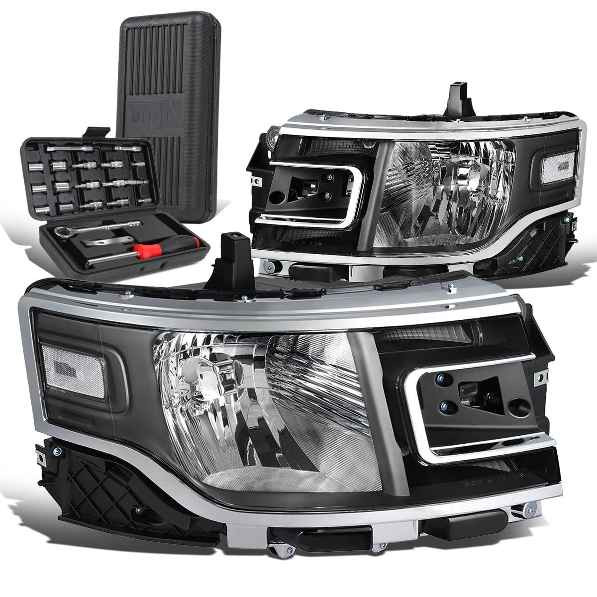 OE Style Black Housing Clear Corner Headlight for Ford Flex (2013–2019)