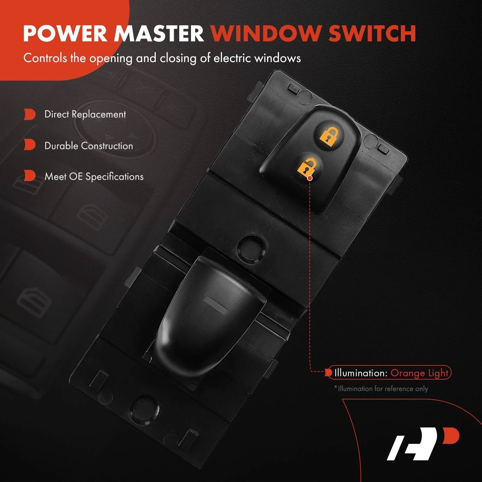 2X Front Power Window Switch for Nissan Rogue (2014-2020)