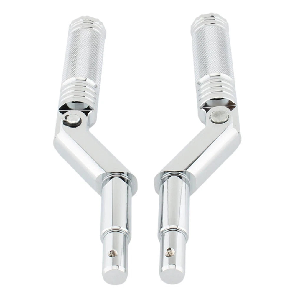 Set of 2 Chrome Footrest Pedal Brackets for Harley V-Rod Muscle (2002–2017)