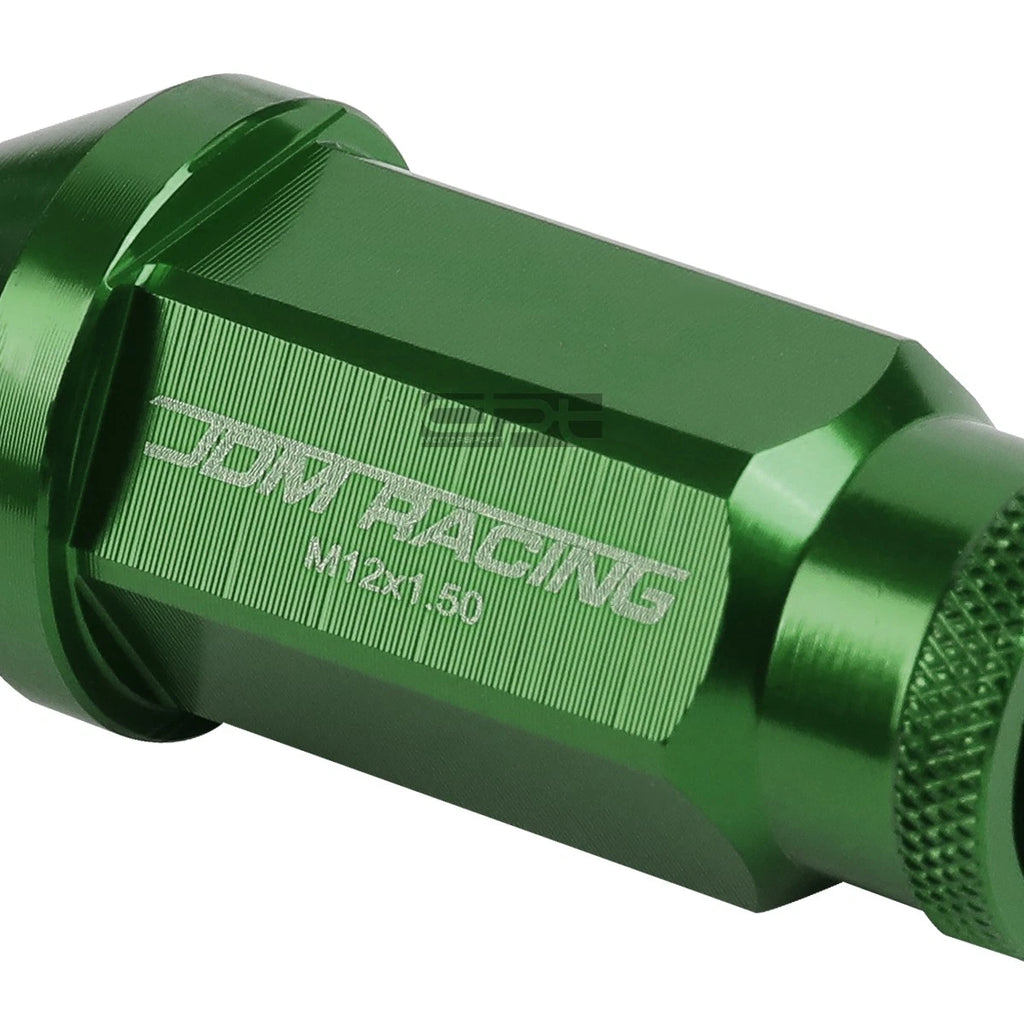 20X M12 X 1.5 Locking Lug Nuts for Racing Rim/Wheel (Tuner, Green)