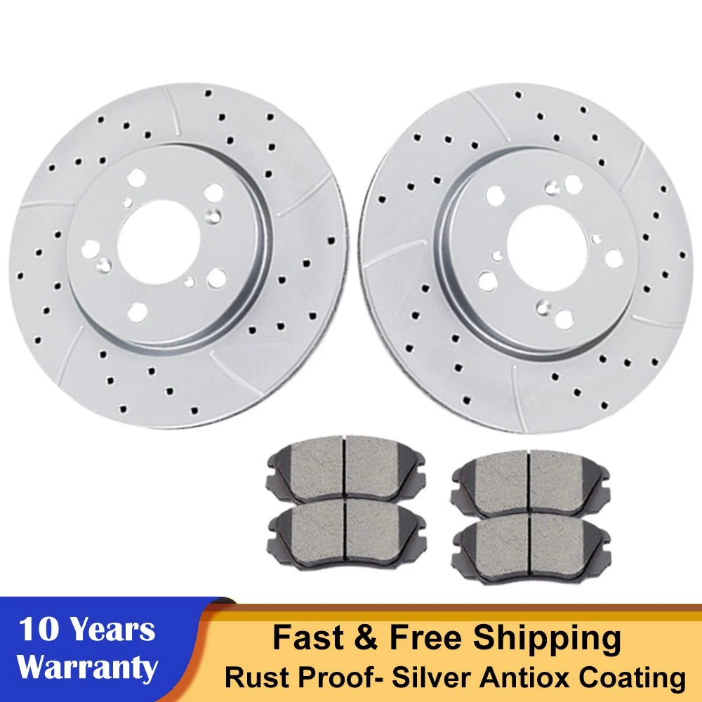 Drilled Brake Rotors & Ceramic Brake Pads for Honda Odyssey (2005–2010)