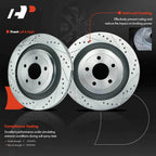 Set of 6 Drilled Brake Rotors + Brake Pads for Ford Mustang (2015–2021)