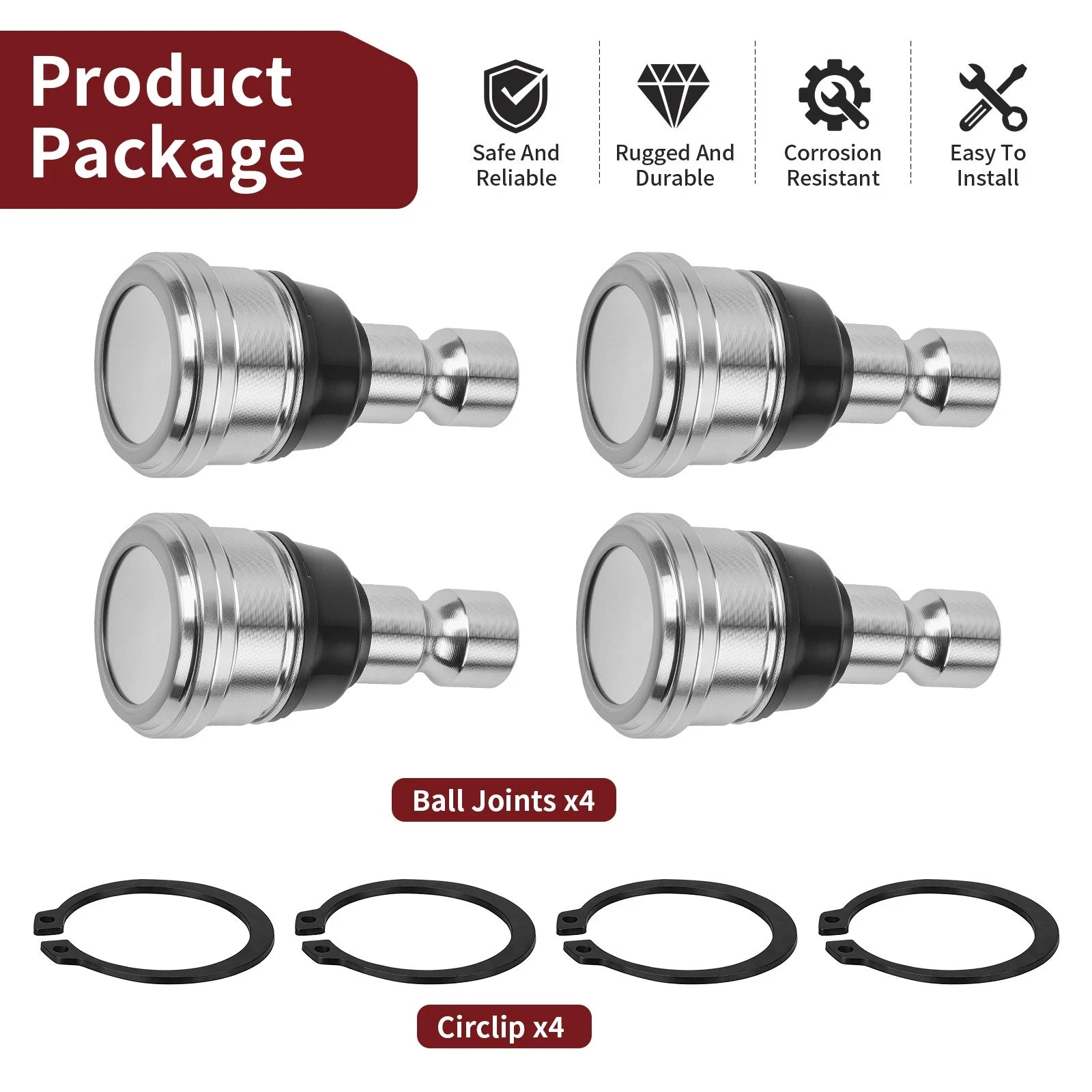 Upper Lower Ball Joints for Polaris General 1000 (2016–2025) / 4 1000 (2017–2022)