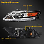 Headlight Assembly for Ford Taurus (2010–2012) Black Housing Projector