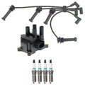 Set of 4 Hitachi Ignition Coils & Denso Iridium TT Spark Plugs for Focus