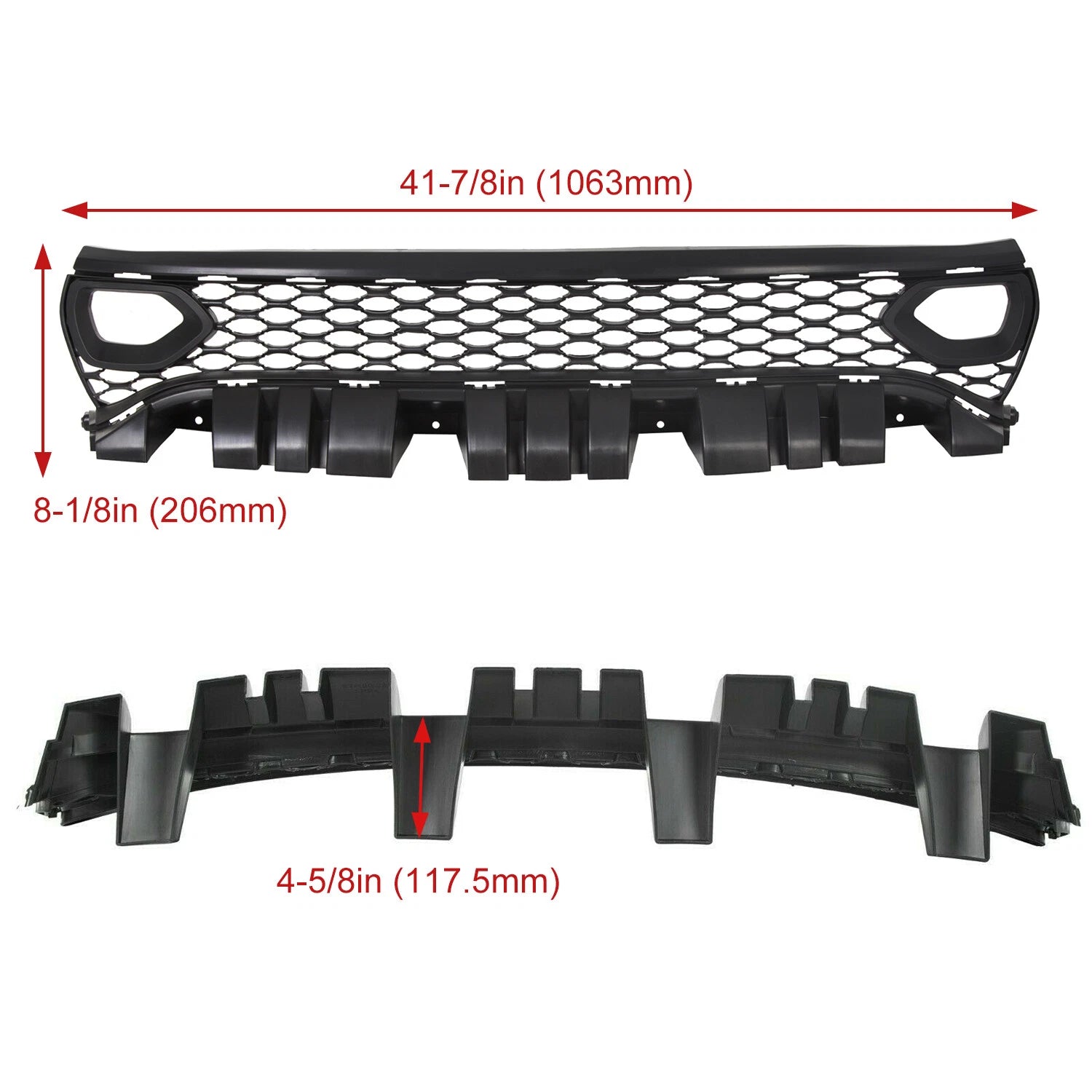 Front Upper Grille with Side Bezels for Dodge Charger (2015–2023)