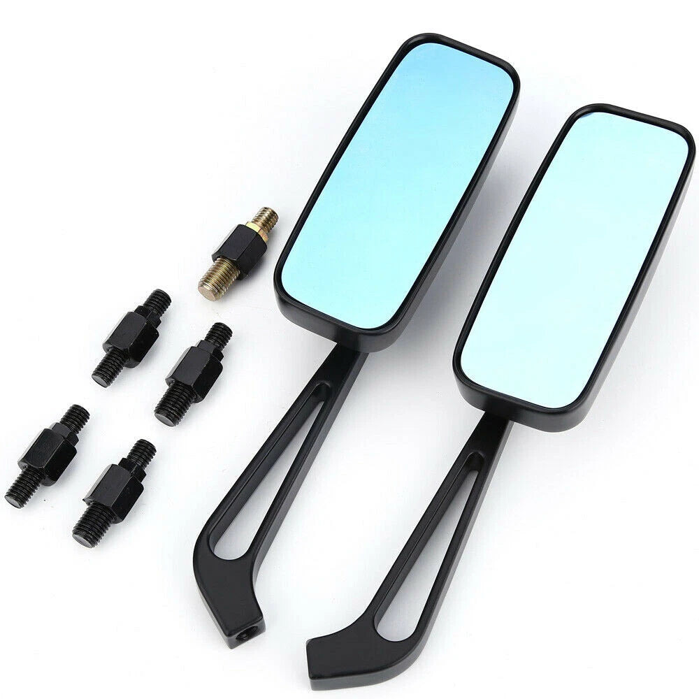 Set of 2 Black Rectangle Rear View Mirrors for Honda Ruckus 50 (2003–2023)