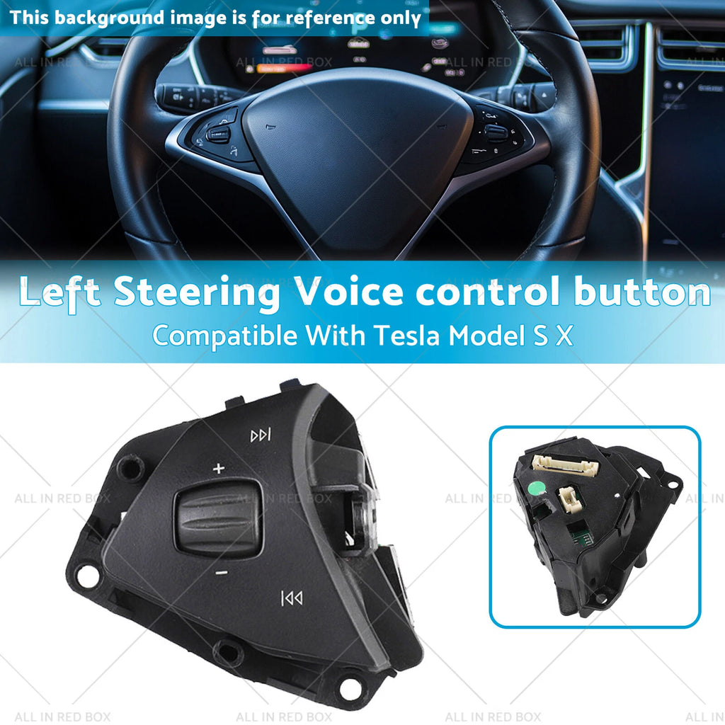 Left Steering Wheel Audio & Voice Control Button for Tesla Model S X (2012–2023)