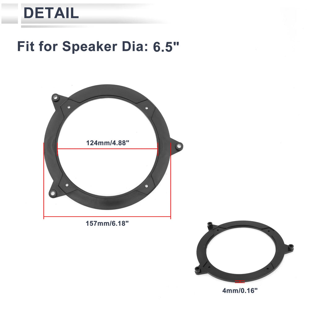 2X Speaker Spacer Ring Adapter for BMW 3 (E46) 5" Tweeter