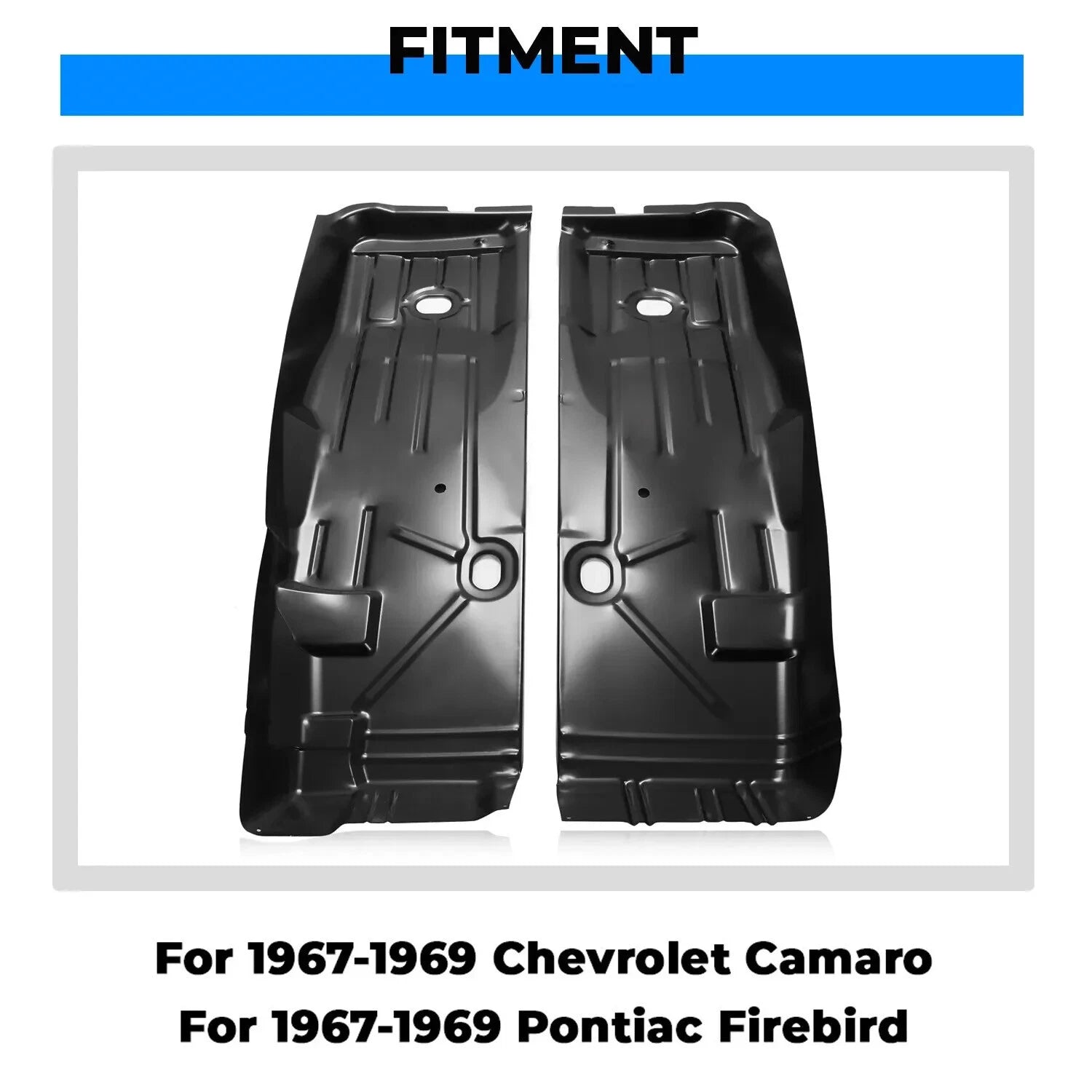 Pair Front Floor Pan Rust Repair for Camaro Firebird (1967–1969)