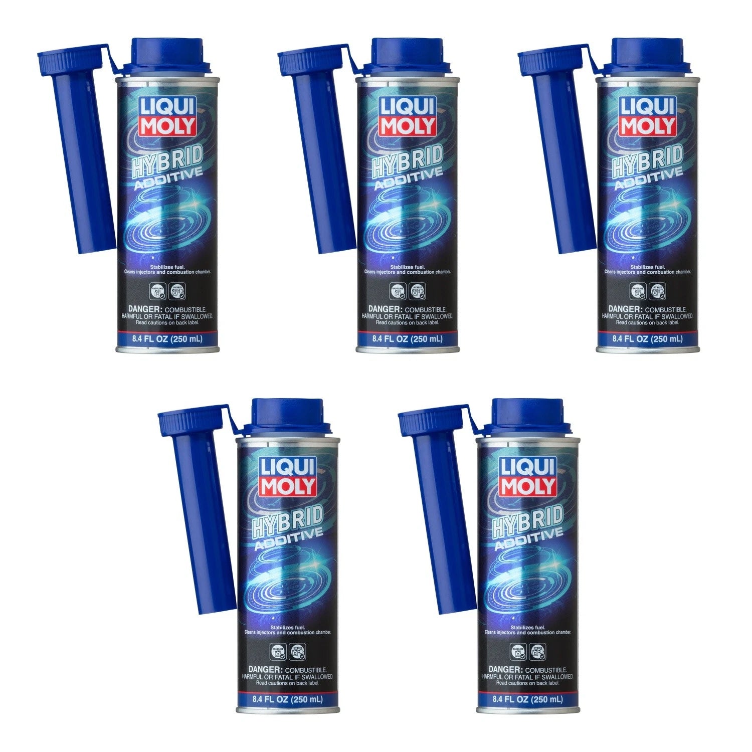 Set of 5 Liqui Moly 250ml Hybrid Fuel Additive