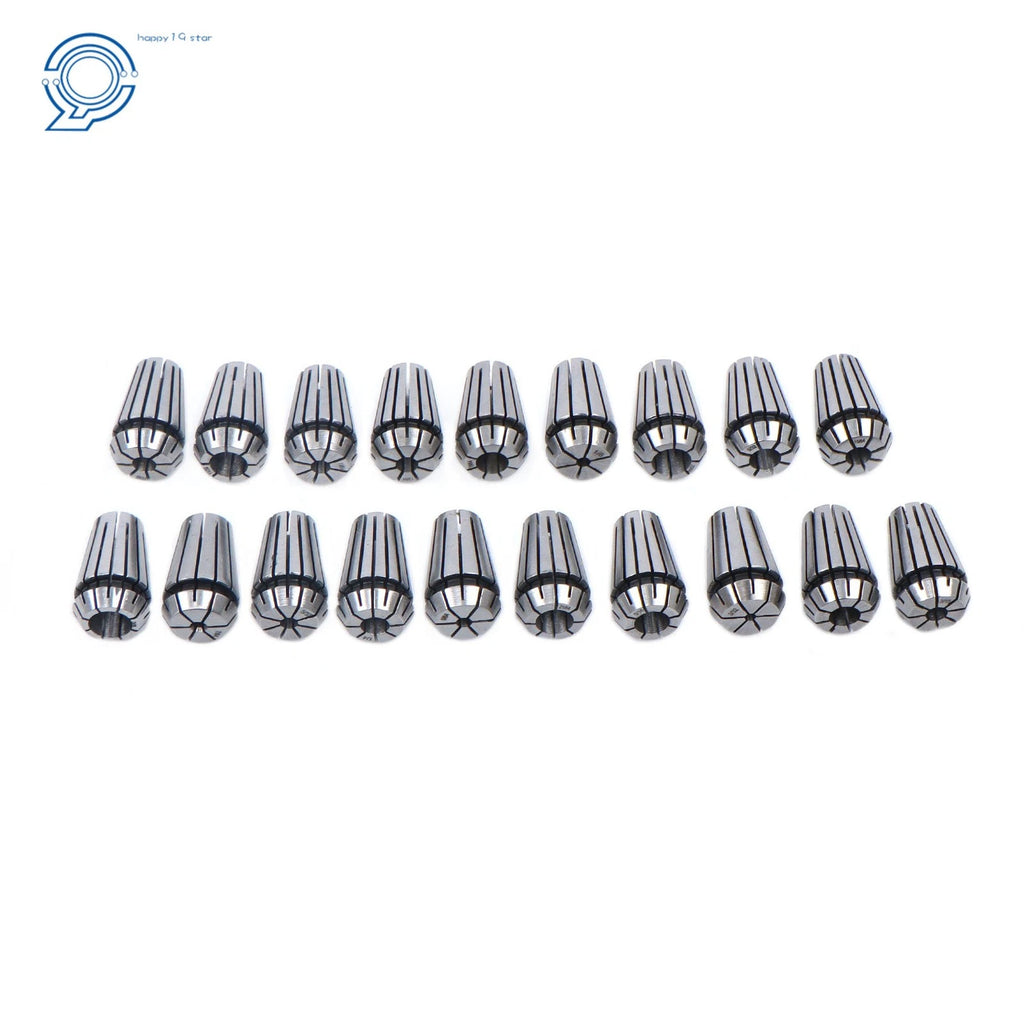 19 Pack ER16 Spring Collet Set for CNC Milling Lathe Engraving Machine
