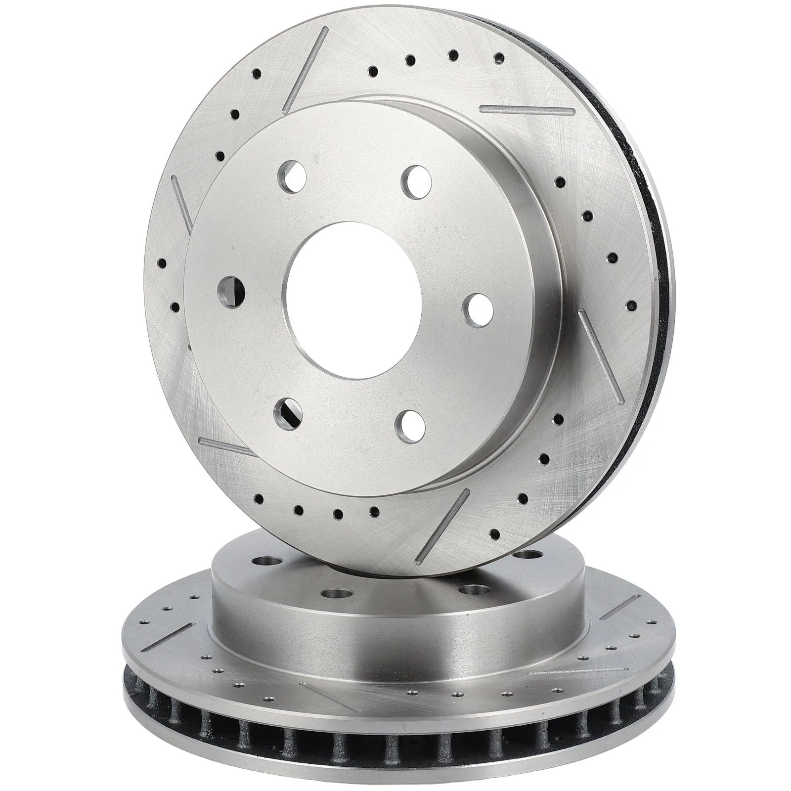Front Brake Drilled & Slotted Rotors & Ceramic Pads for Chevrolet K1500 (1990–1999)