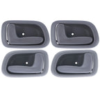 Door Handle Inner 4x Grey Set for Toyota Corolla (1998–2001)