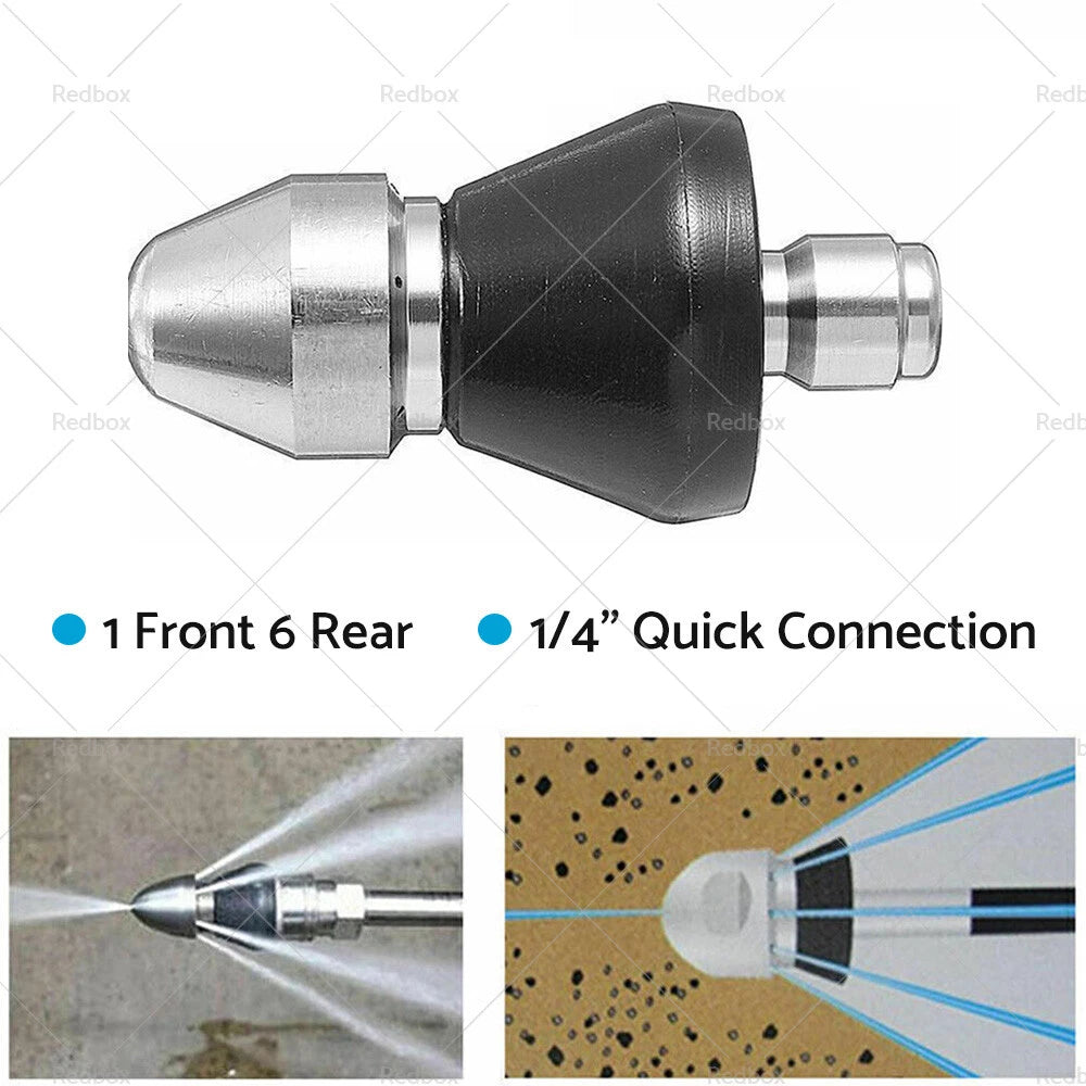 High Pressure Drain Nozzle Set of 7 for Sewer Pipe Cleaner Jet Washer