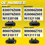 Set of 4 Rear Front Outside Door Handles for Nissan Sentra (2000–2006)
