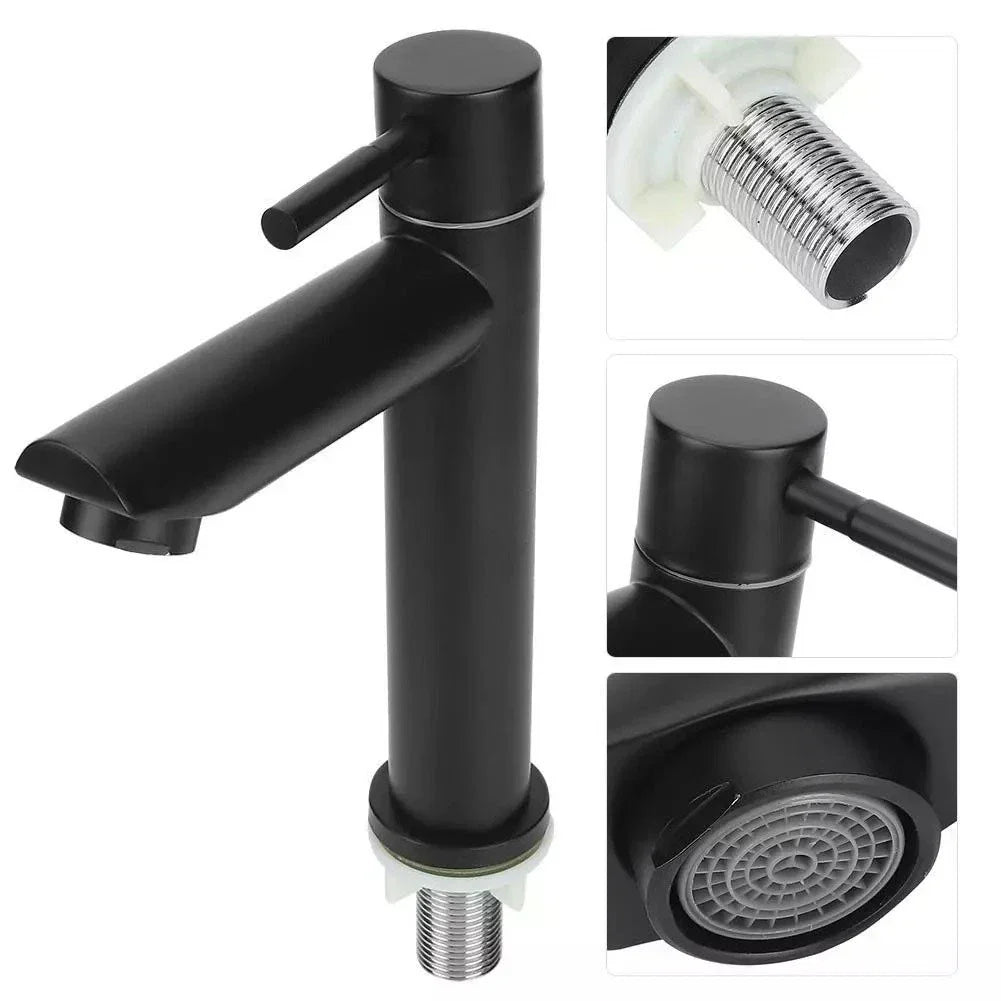 Single Cold Water Sink Faucet with Hose for RV