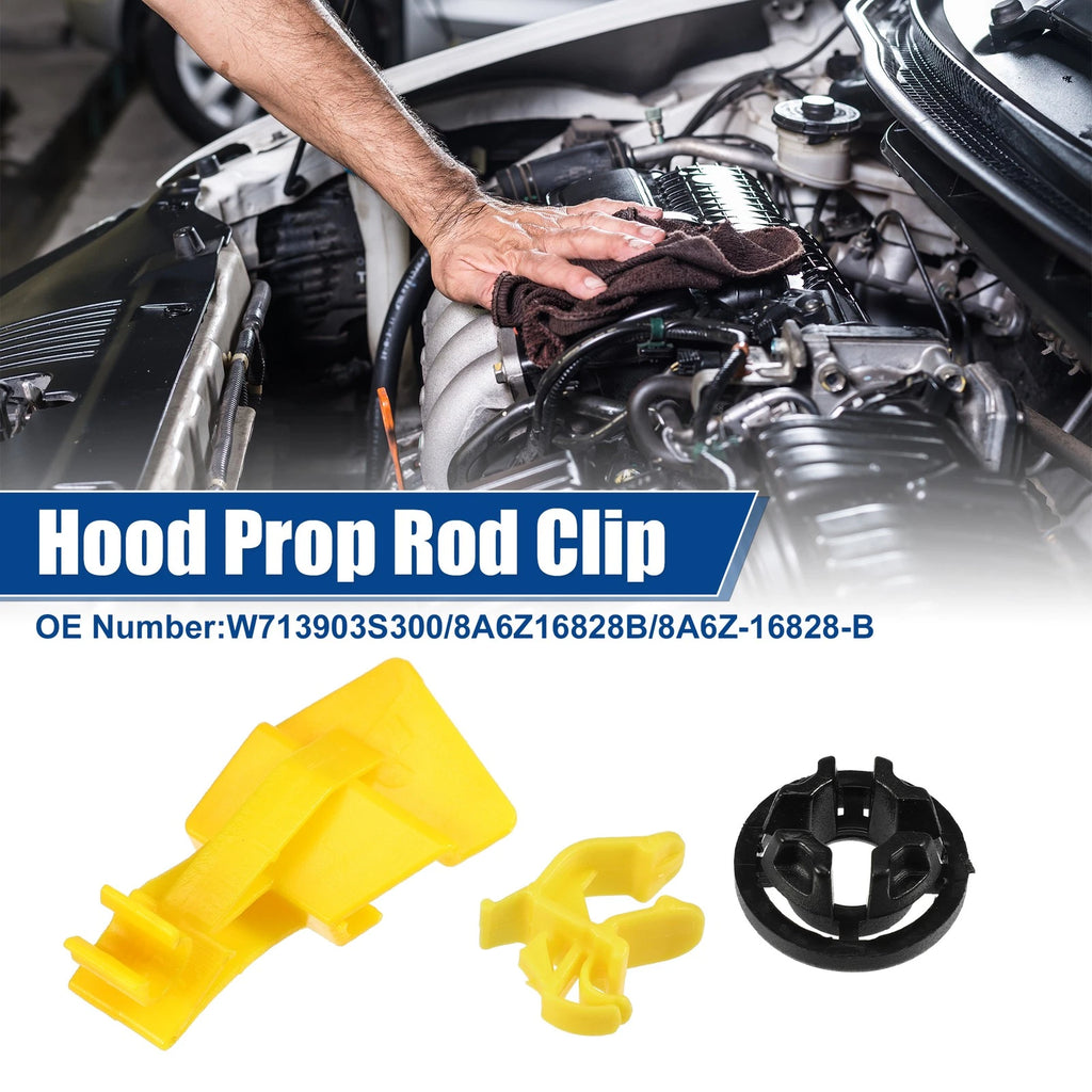 Set of 2 Hood Prop Rod Holder Clips for Ford (No.W713903S300)