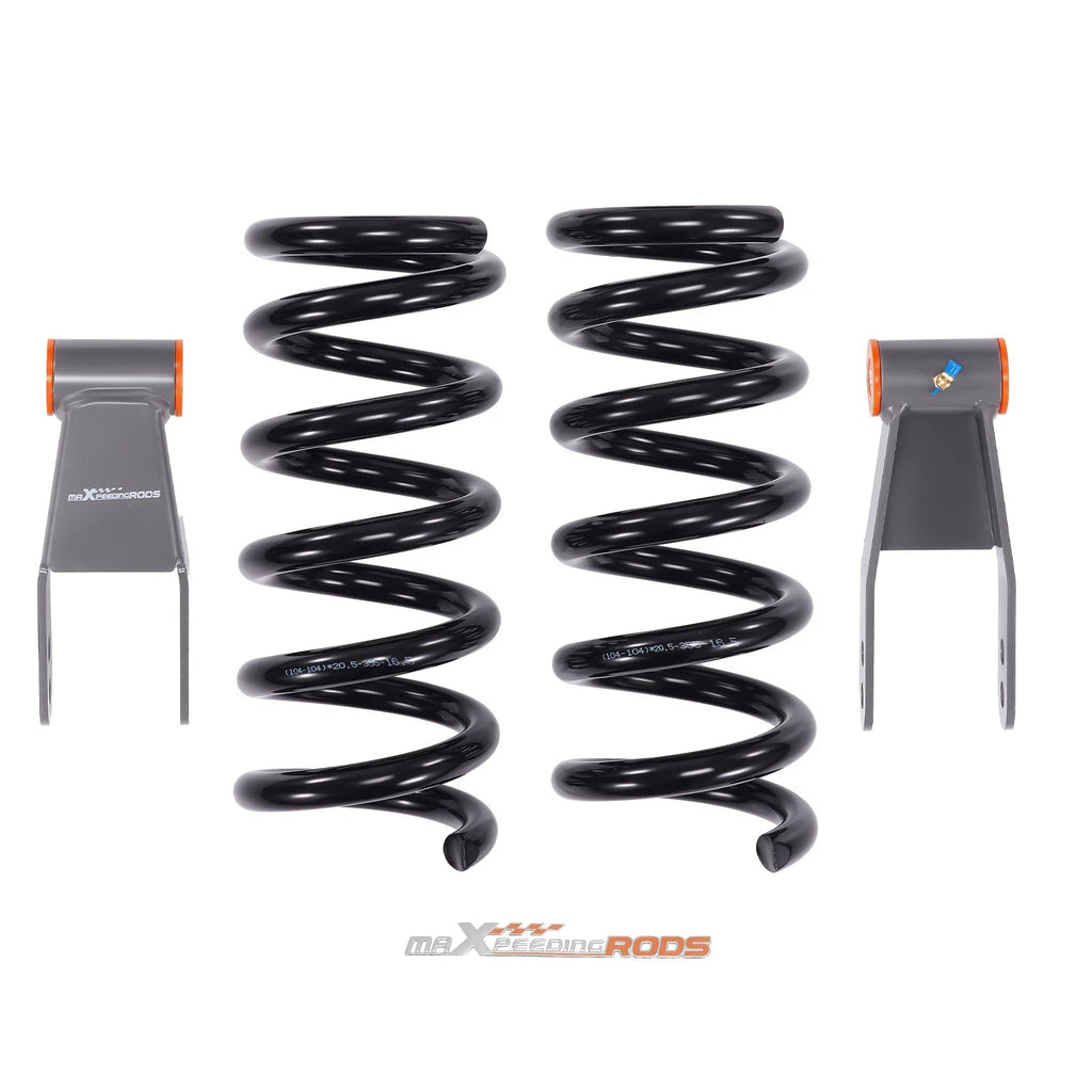 2" Front & 1-2" Rear Drop Kit Spring + Shackles for Chevy GMC C1500 (1988–1998)