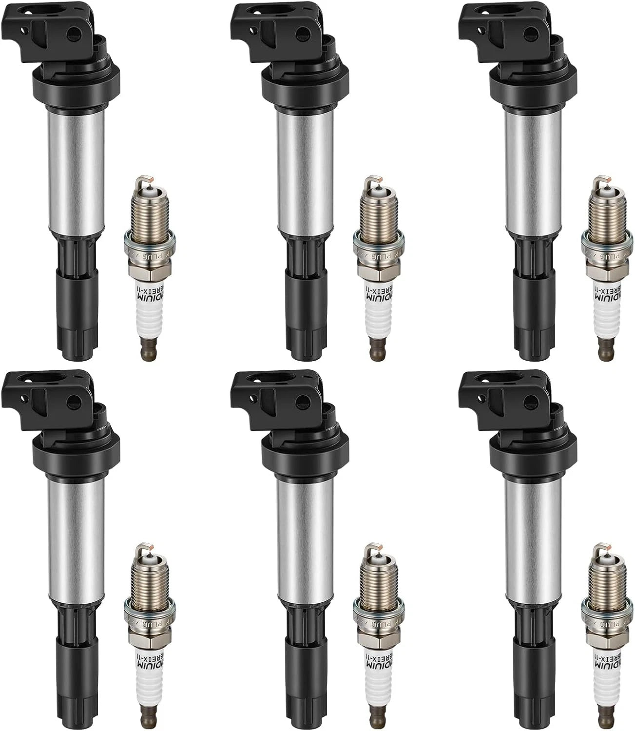 Set of 6 Ignition Coils for BMW X3 2.5L (2004–2006)