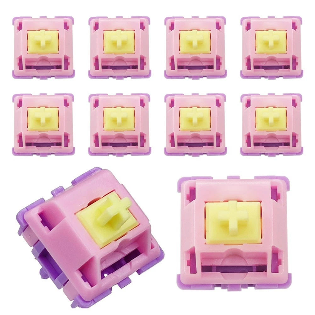 Set of 10 Pre Lubricated 5-Pin Linear Switches for Mechanical Keyboard