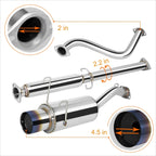 4.5" Burnt Tip Muffler for Honda Del Sol Si EG1 (1993–1997) Stainless Catback Exhaust