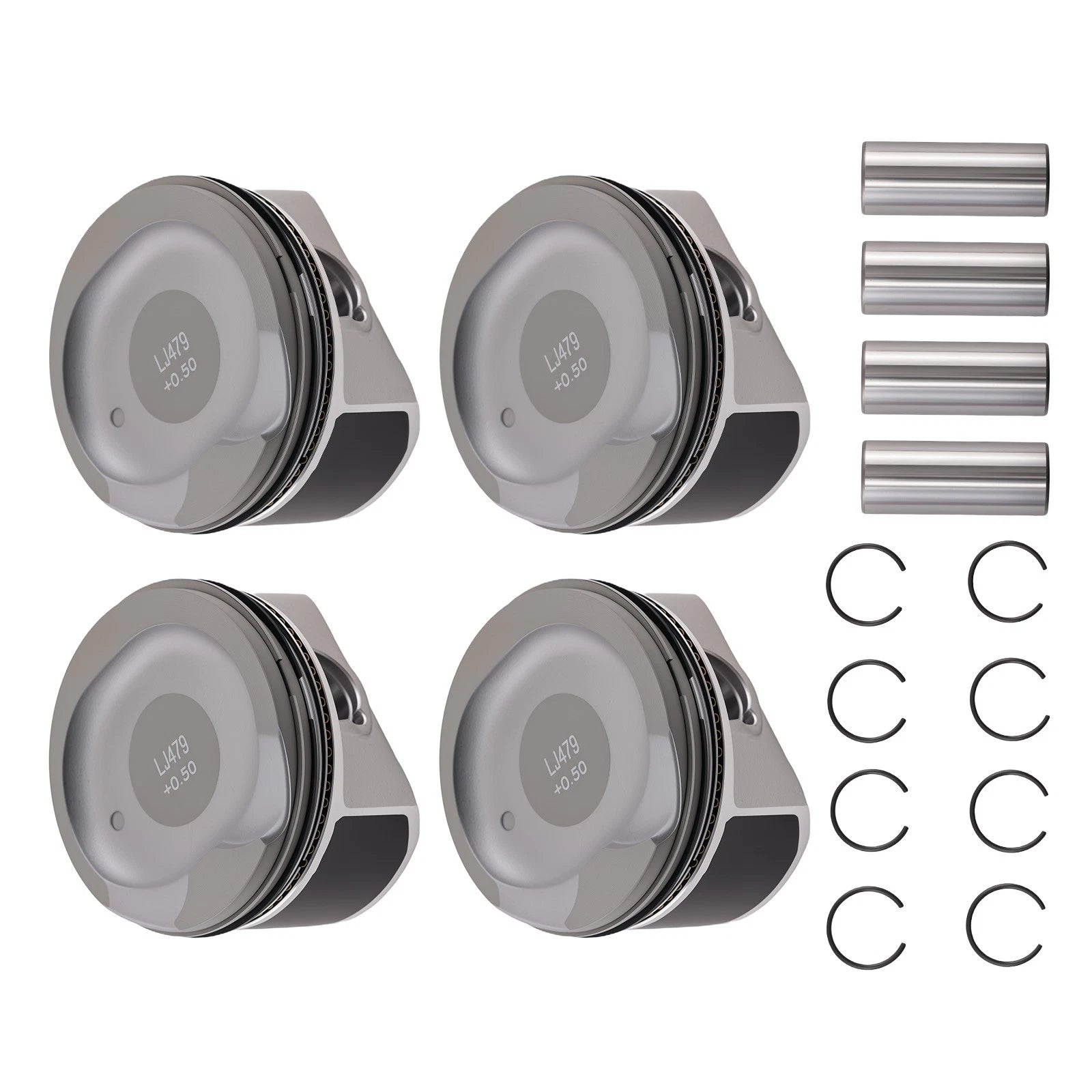 Set of 4 Engine Pistons for Toyota Celica MR2 Corolla Matrix 1.8L 1ZZFE (1998–2008)