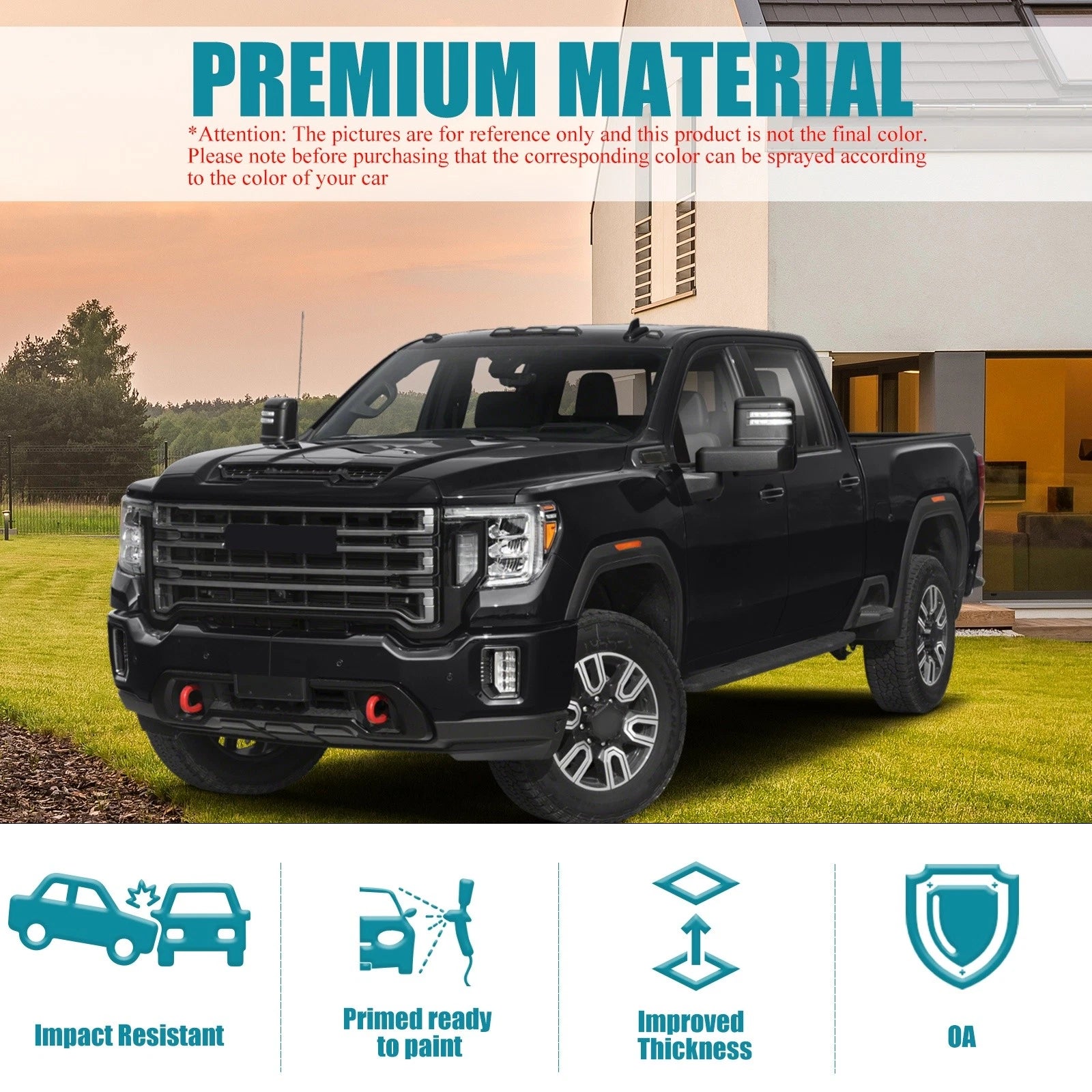 Black Steel Front Bumper for GMC Sierra 2500 HD 3500 HD (2020–2023)
