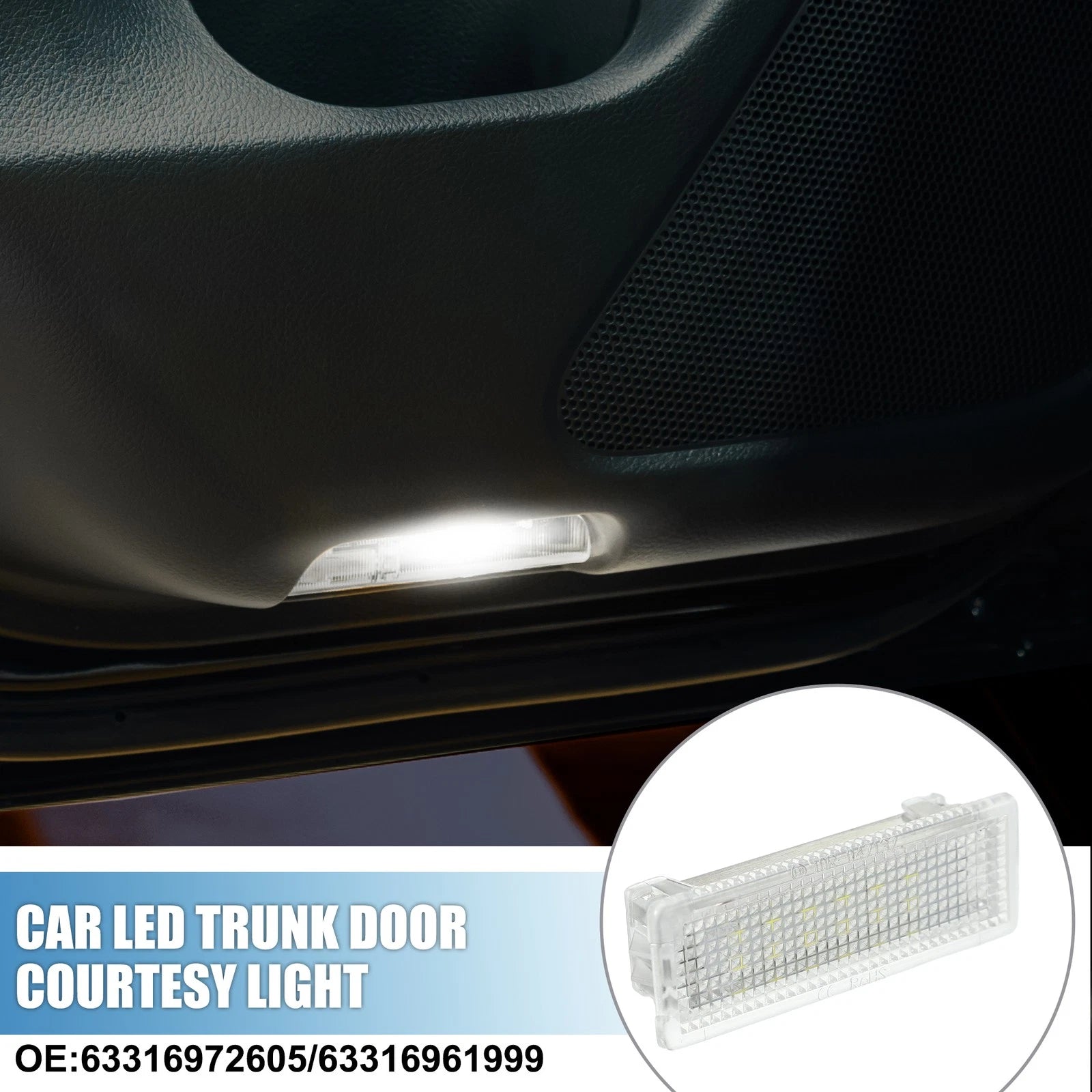2pcs Trunk Light Courtesy Footwell Boot Lamp for BMW X3 (2011–2017), X5 (2007–2013) 716058753910
