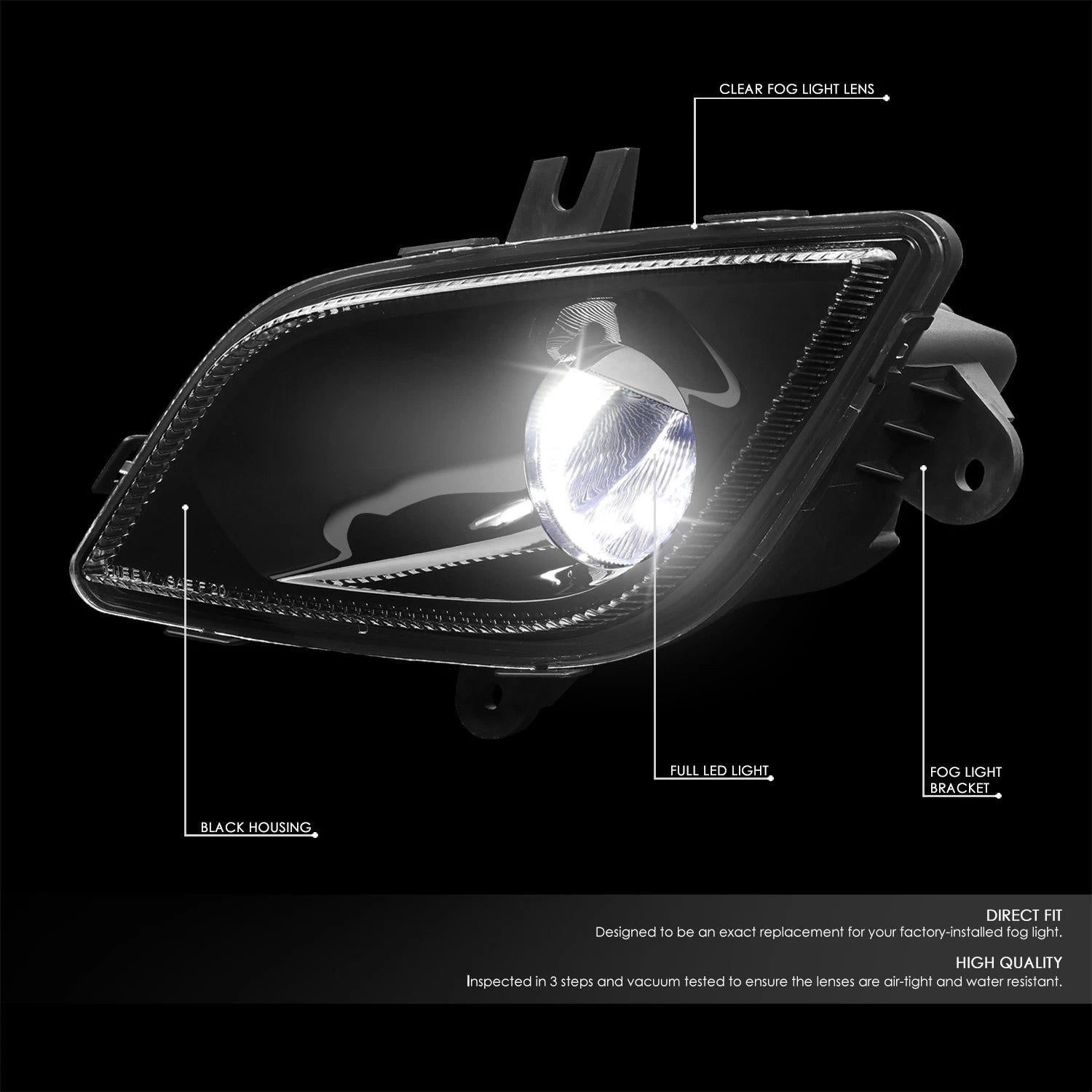 Set of 2 LED Fog Lights for Freightliner Cascadia (2018–2024)