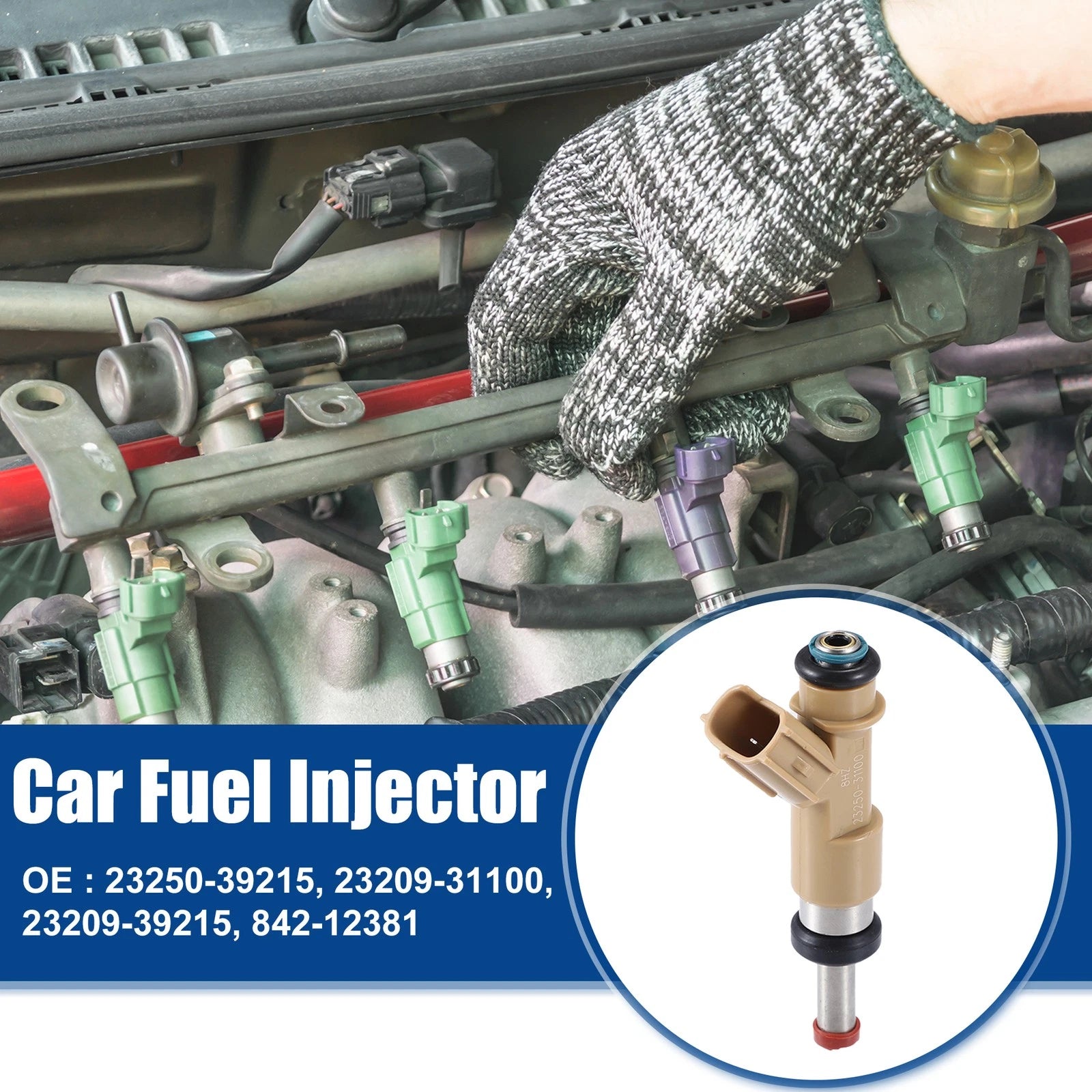 6X Fuel Injector Nozzle 23250-39215 for Toyota 4Runner (2010–2019) V6 4.0L