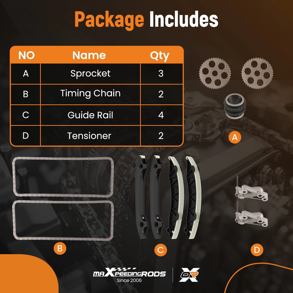 Timing Chain Kit for RAM 1500 Jeep Grand Cherokee Chrysler 300 (2014–2020)