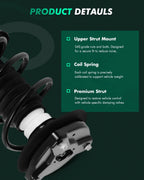 Front Complete Shocks Struts Spring Absorber for Mercedes-Benz C250 (2010–2014)