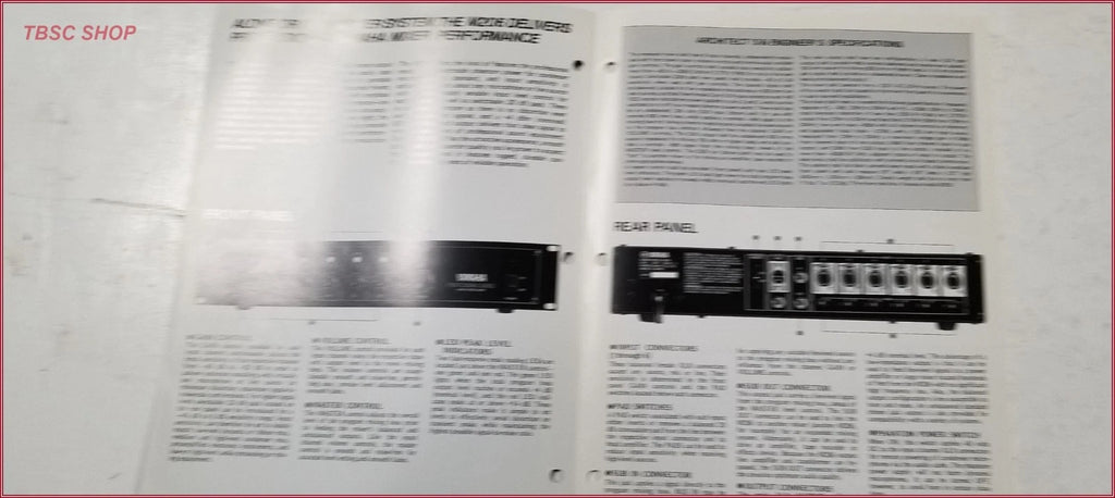 Yamaha M206 Mixer Sales Brochure for Yamaha M206
