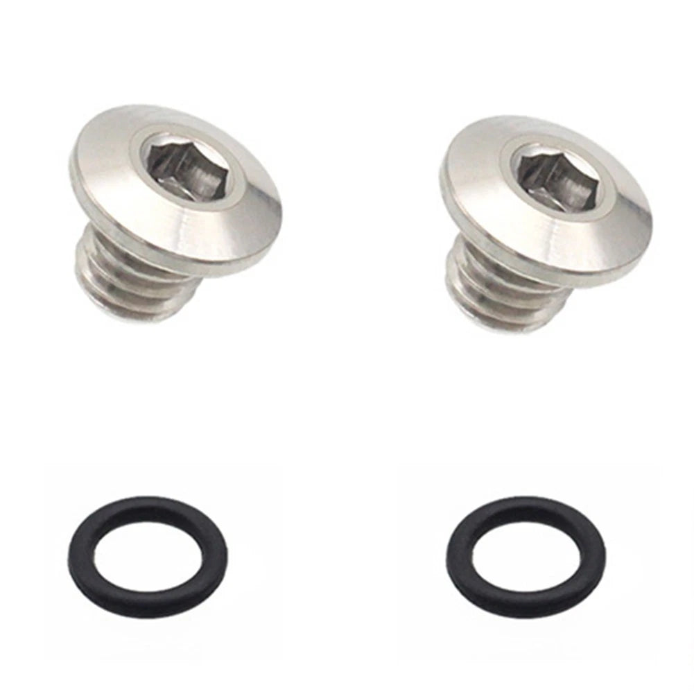 2X Bleed Screws M5x5mm with Sealing O-Rings for Bicycle