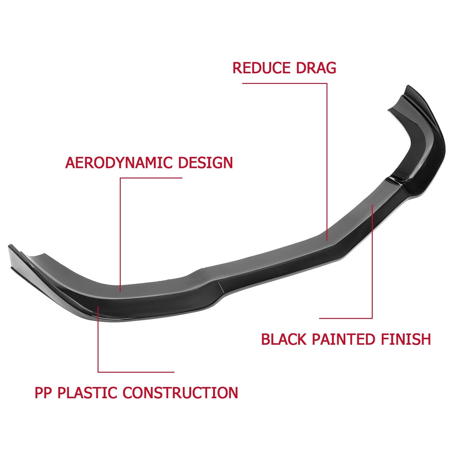 Glossy Black Front Bumper Lip Spoiler Splitter for Dodge Charger SRT8 (2011–2014)