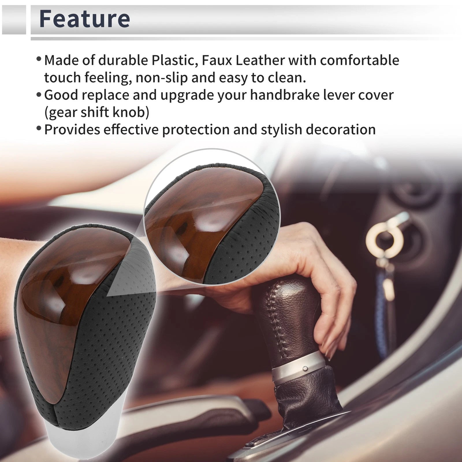 Automatic Gear Shift Knob for Toyota Alphard 200 Series (2011–2014) Faux Leather