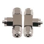 3 Way Stainless Steel Tee Pneumatic Air Pipe Quick Fitting Connector