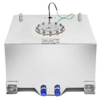 15.5 Gallon Lightweight Polished Aluminum Race Fuel Cell Tank + Level Sender