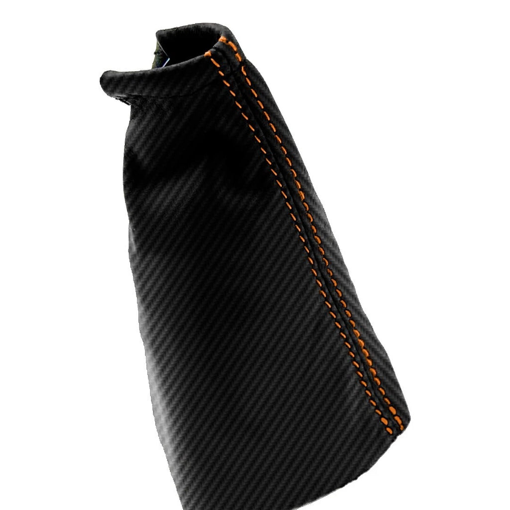 Manual Shift Boot Cover for Nissan Versa (2007–2012) - Carbon, Orange Stitch