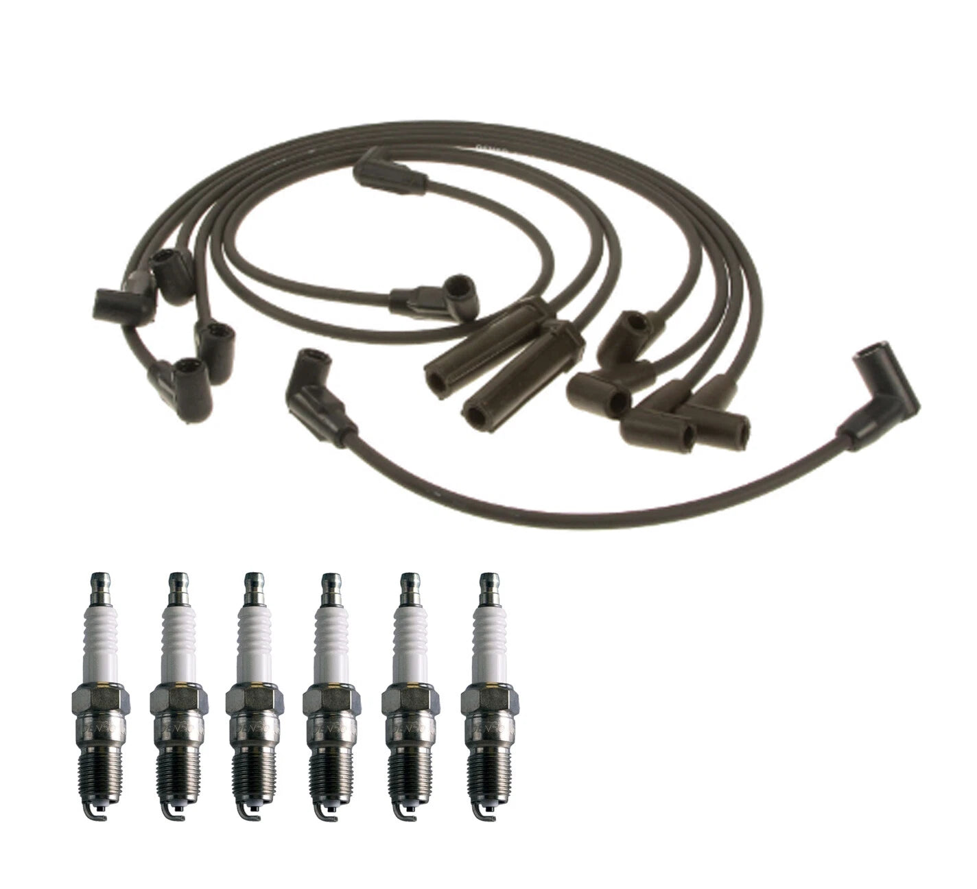 Denso 7mm Wire Set & 6 U-Groove Spark Plugs Kit for Chevy 4.3 V6