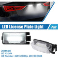 2X White LED License Plate Light Assembly 26510CD00A 2835SMD for Nissan