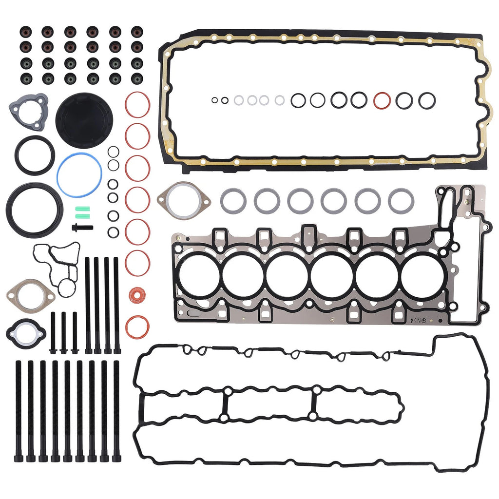 Full Engine Gasket Kit with Head Bolts for BMW Z4 35i, X6 35i N54 (2007–2016)