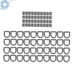 40 Pack 1/2" Weld On Forged D Ring for Heavy-Duty Applications (12,000lbs)