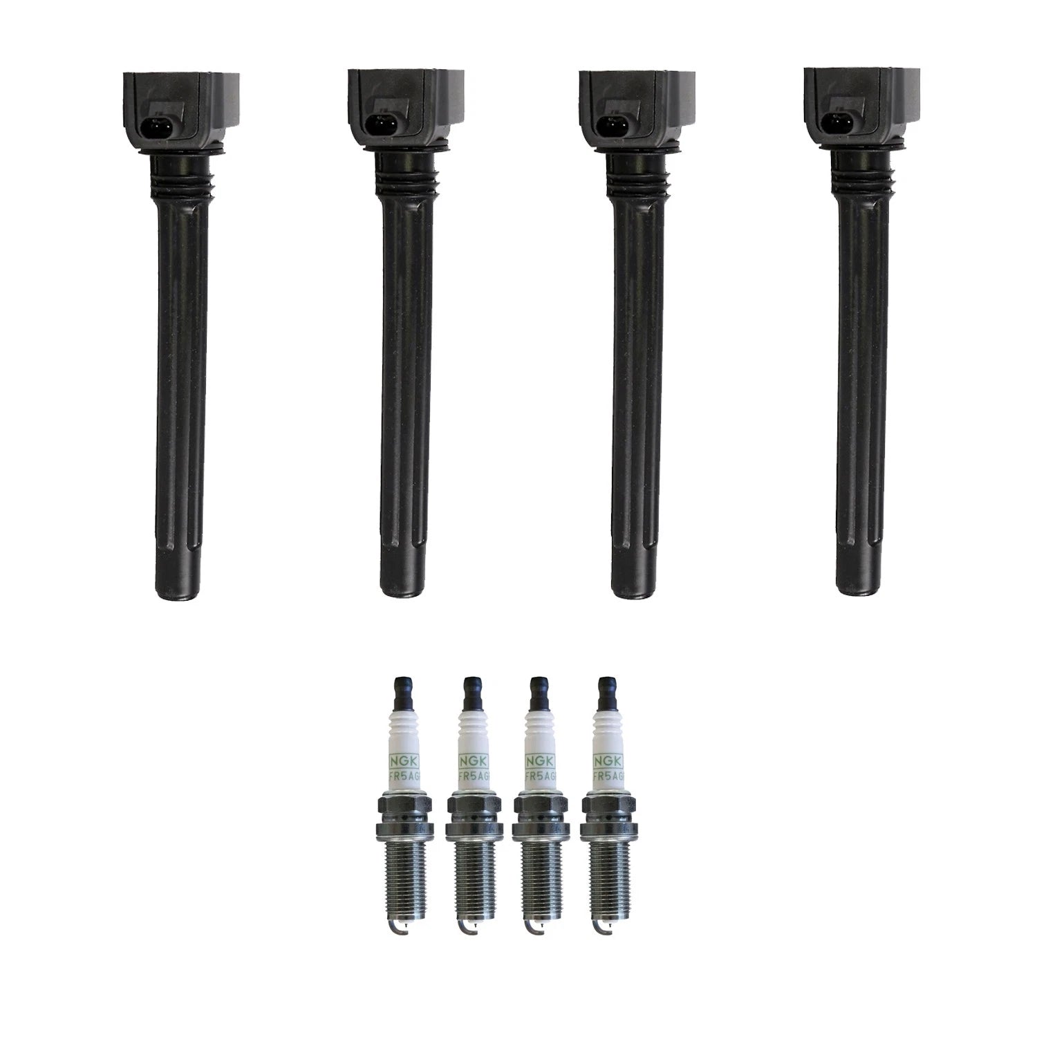Set of 4 Ignition Coils & NGK Platinum Spark Plugs for Cherokee Dart 500X