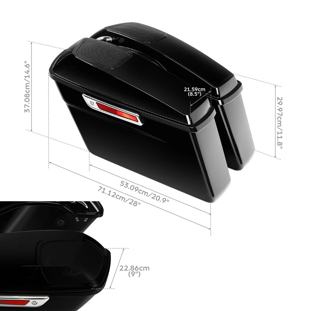 Hard Saddlebags for Harley Touring Electra Street Road Glide King (2014–2024)