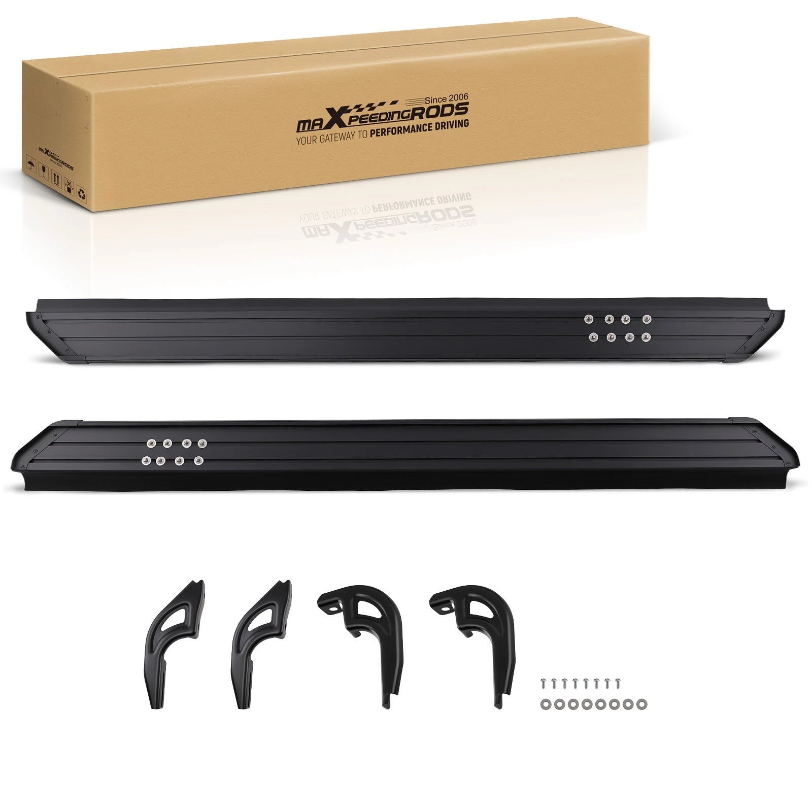 Black Side Step Nerf Bars for Acura MDX (2022–2026) 600LB Capacity