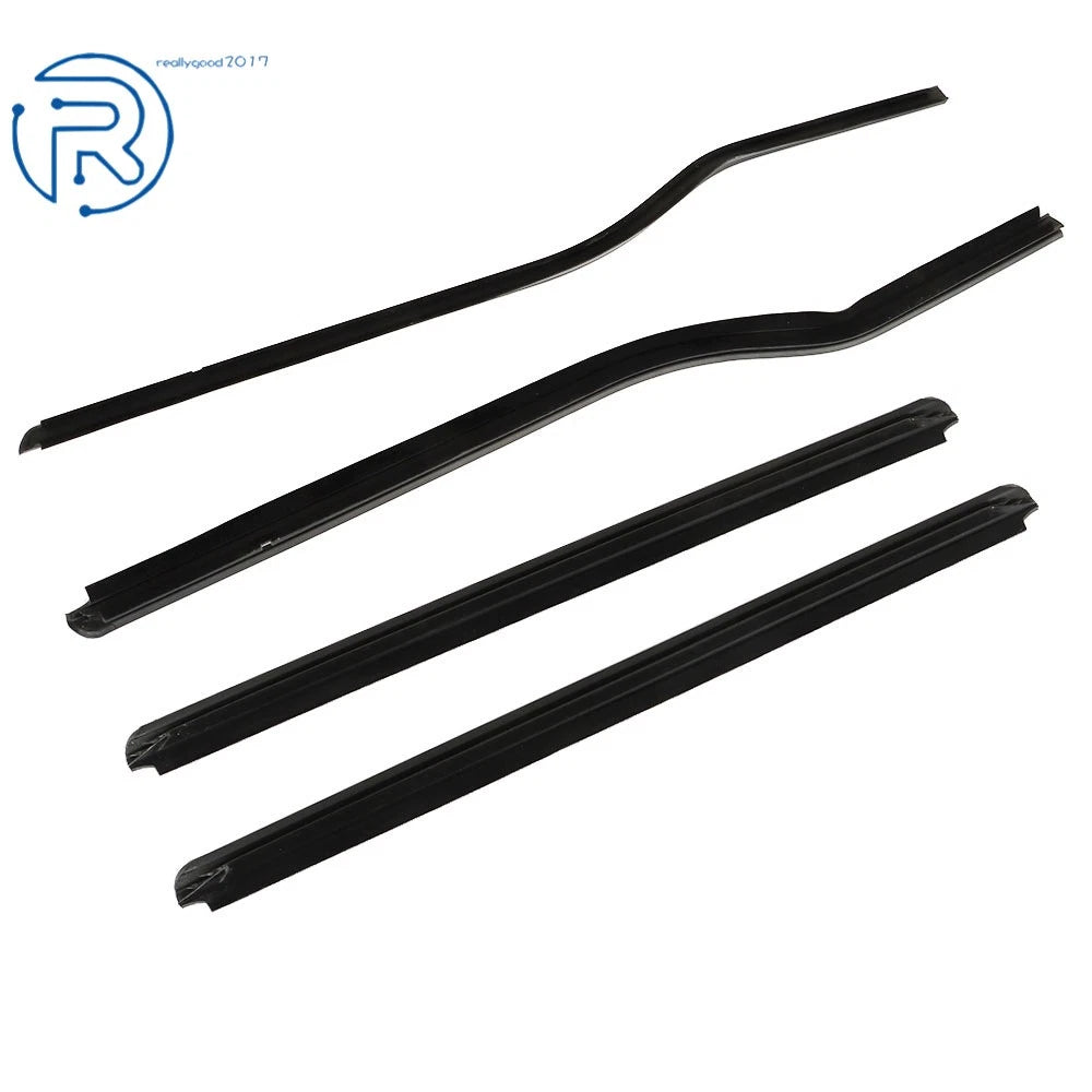 Set of 4 Rubber Window Outer Belt Molding for Ford Super Duty (1999–2014)