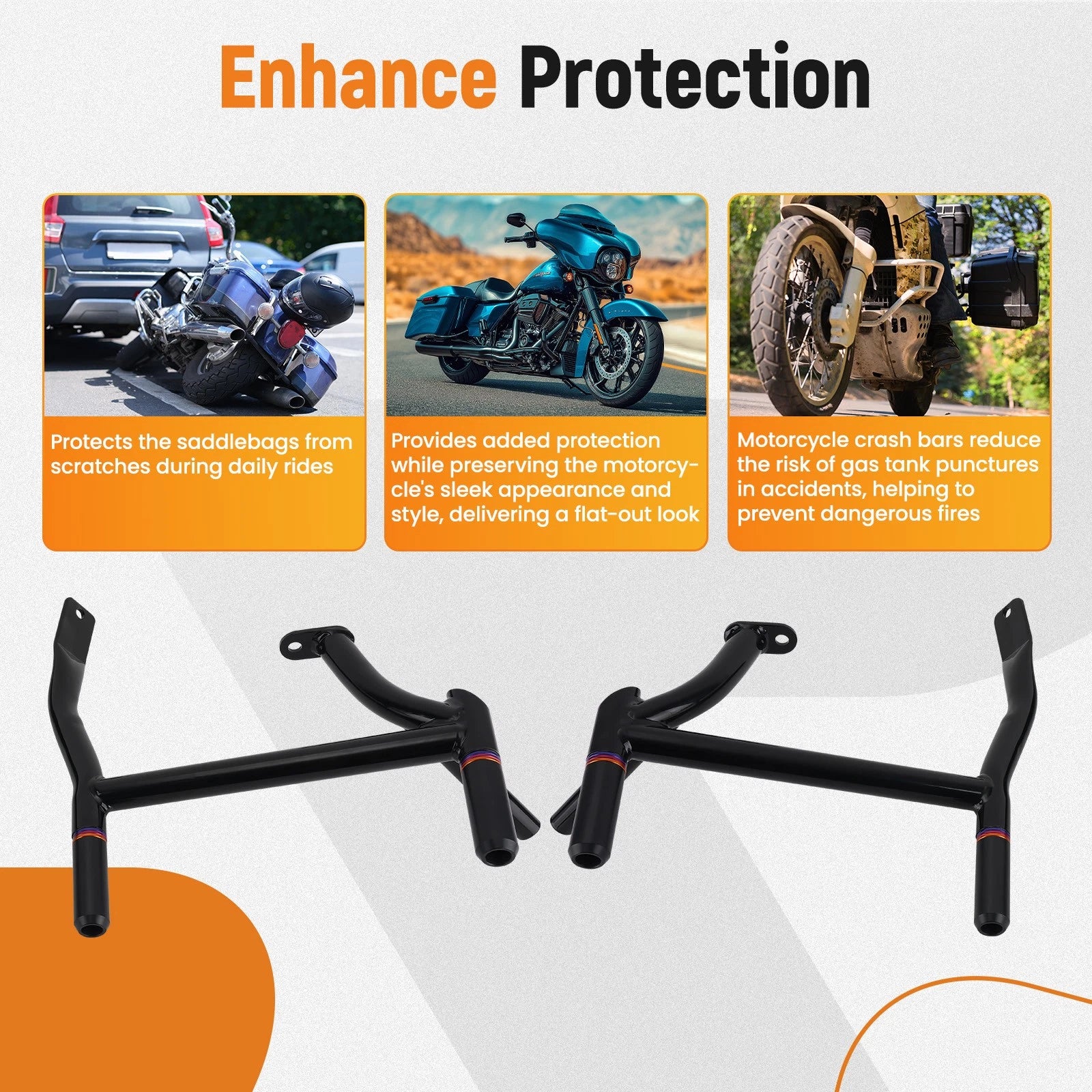 Engine Guard Saddlebag Crash Bar for Harley Electra Glide Ultra (2000–2023)